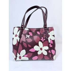 Kate Spade Jackson Forest Floral Medium Triple Compartment Satchel Pink Multi